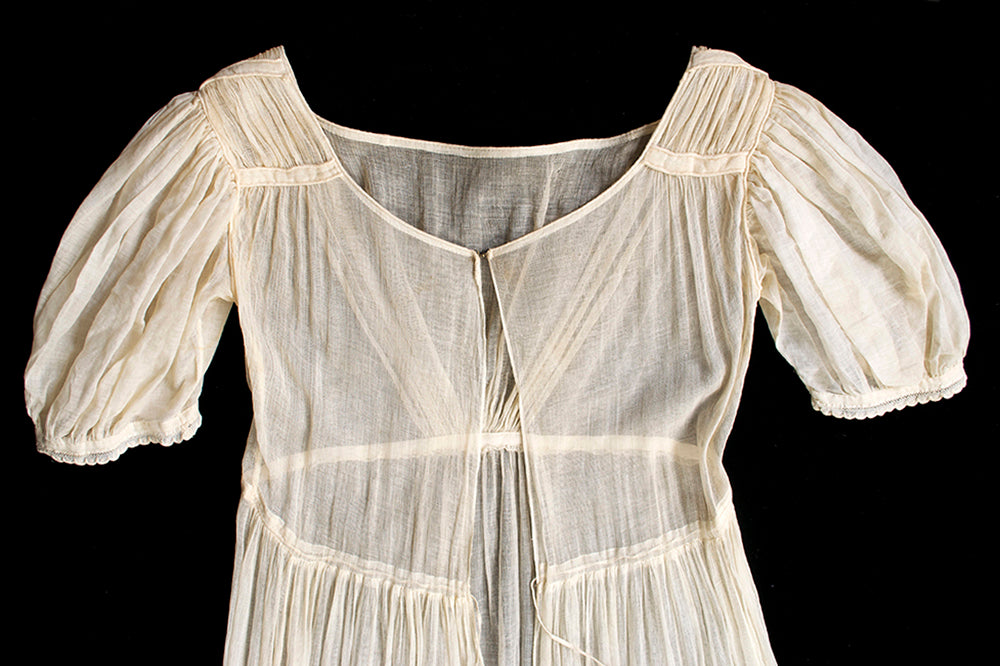 1815 Regency Gauze Cotton Gown