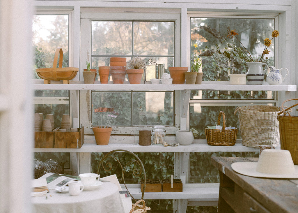 Vintage Inspired Greenhouse With Vintage Windows Adored Vintage Atelette