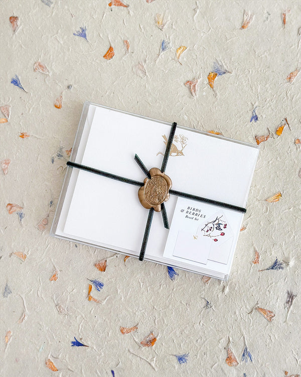 Winter Birds Stationery Set