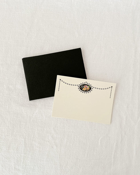 Black Bouquet Notecard Set