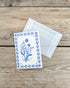 Blue Floral Card - A1