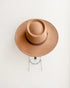Russo Wool Hat-Classic vintage inspired brown ribbon trim hat-Adored Vintage