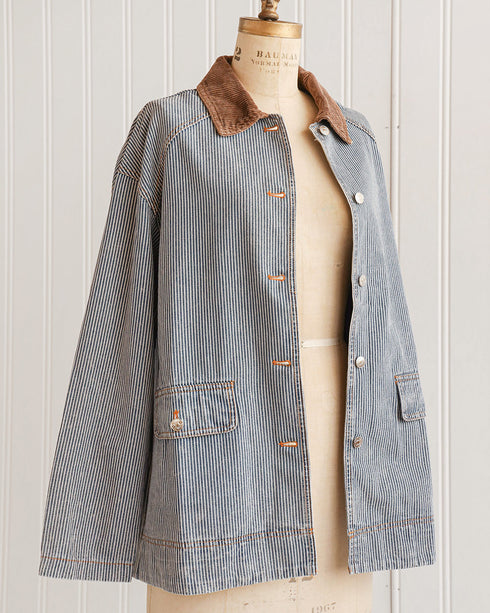 Barton Striped Denim Jacket
