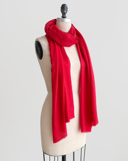 Winter's Tale Cashmere Scarf - Red