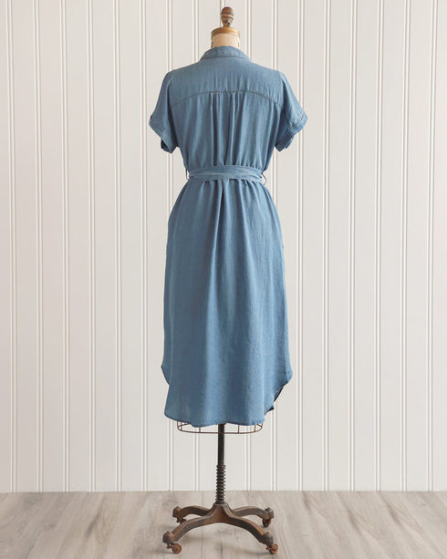 Leith Chambray Shirt Dress