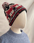 Alpine Villa Beanie-Cozy vintage inspired red black patterned knit beanie-Adored Vintage