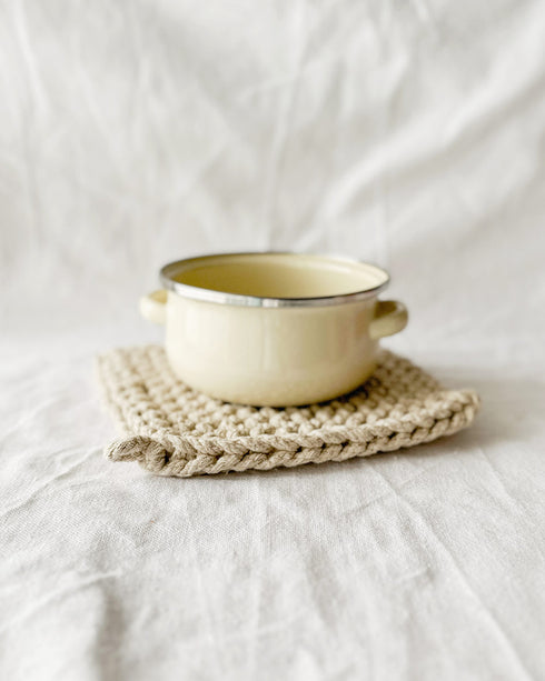 Crochet Trivet - Natural