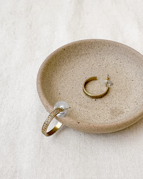 Isadora Etched Hoops