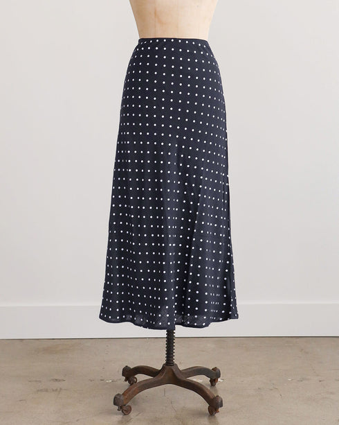 Elyna Dot Skirt - Navy