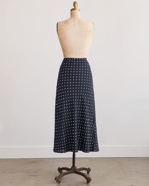 Elyna Dot Skirt - Navy