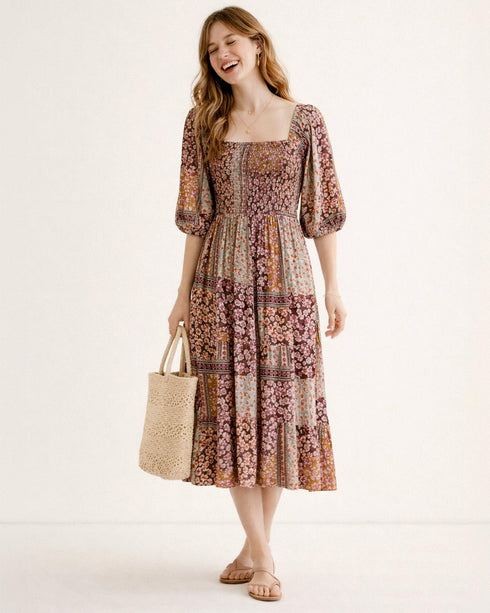 Solstice Patchwork Dress