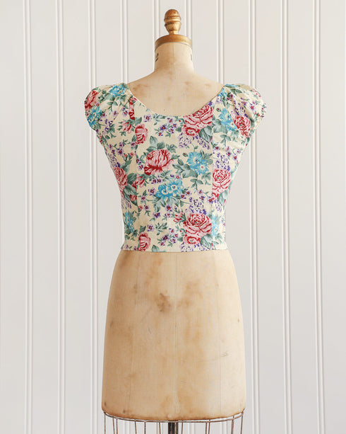 Rosette Linen Top