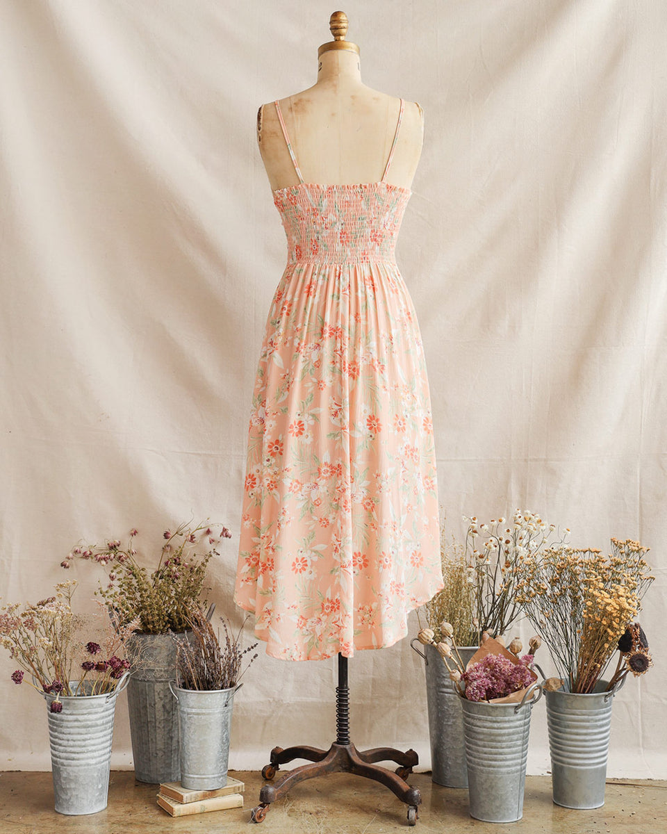 Peach sun dress top