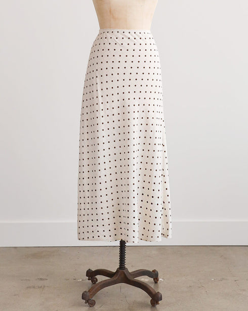 Elyna Dot Skirt - Cream