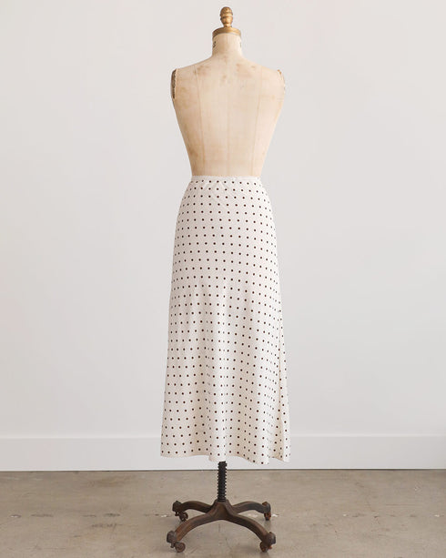 Elyna Dot Skirt - Cream