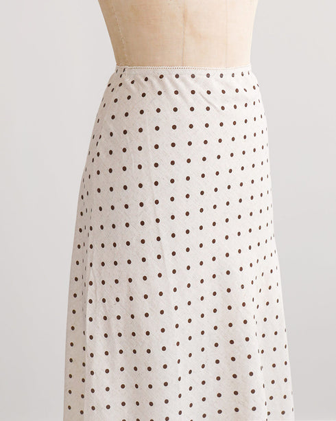 Elyna Dot Skirt - Cream