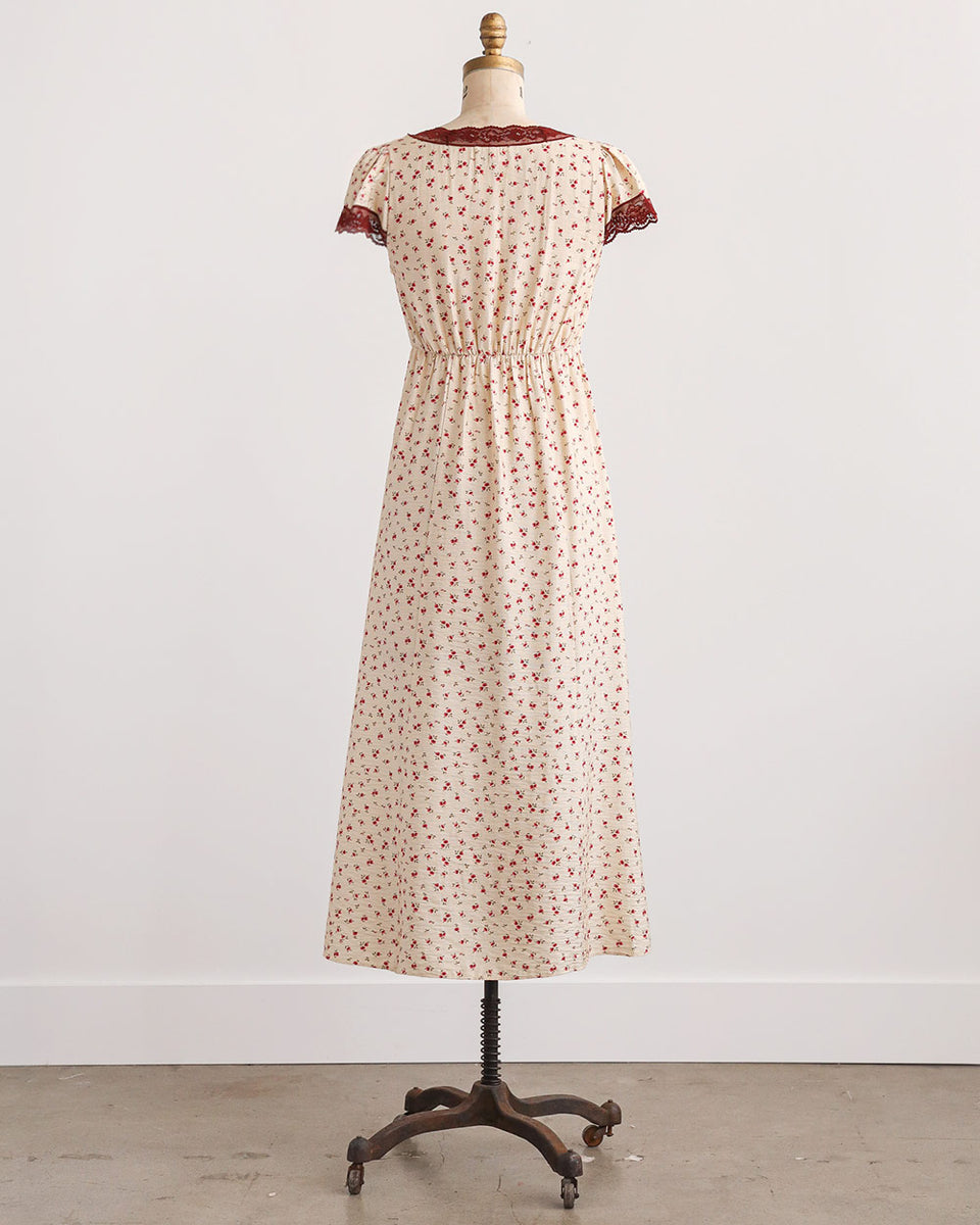 Romantic Feminine Dresses for Women / Eau de Vin Midi Dress / Adored Vintage