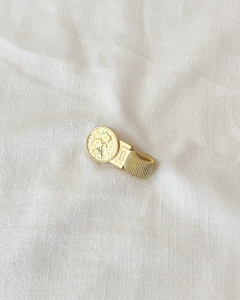 Floral Coin Metal Pen Clip
