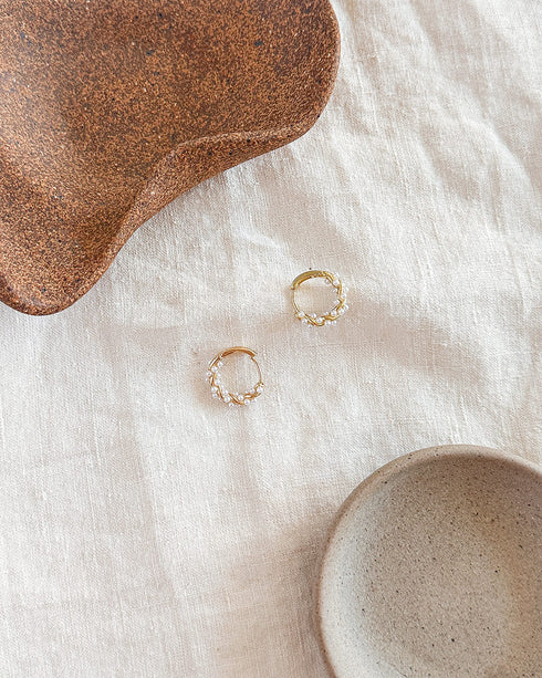 Lisette Pearl Hoops