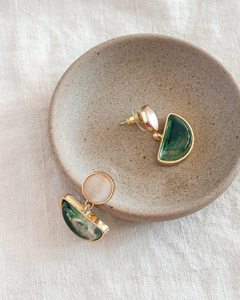 Verdant Moon Earrings
