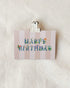 Floral Striped Birthday Card