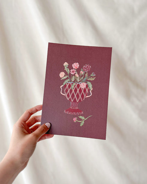 Pink Dahlias Print