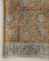 Les Persans Bandana - Nasrin-Indian cotton yellow blue block print kalamkari bandana-Adored Vintage