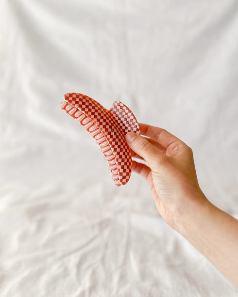 Maraschino Check Hair Claw