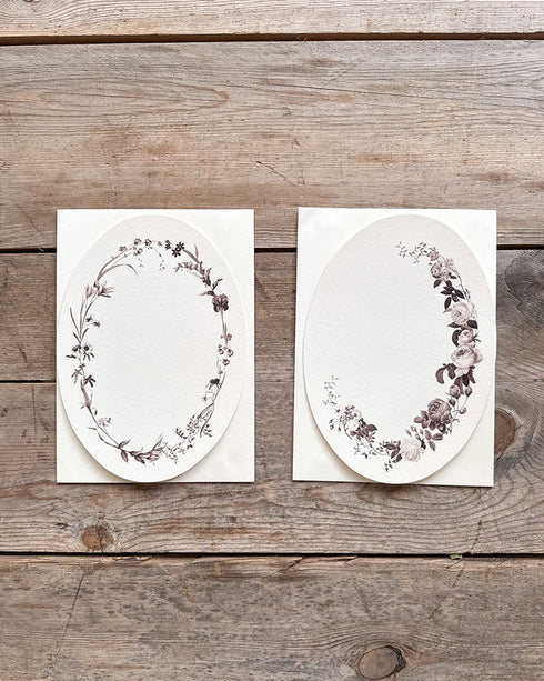 Oval Victorian Floral Card