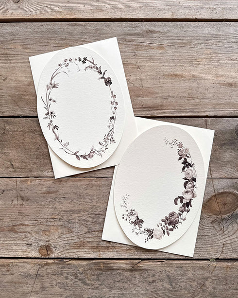 Oval Victorian Floral Card