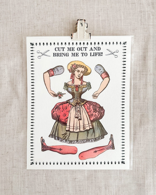 Paper Doll Card - Bustle
