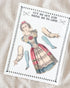 Paper Doll Card - Red & Blue