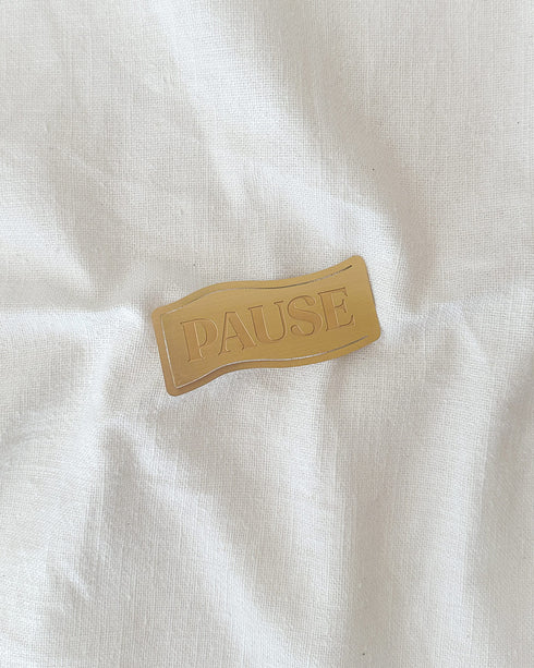 Pause Metal Bookmark
