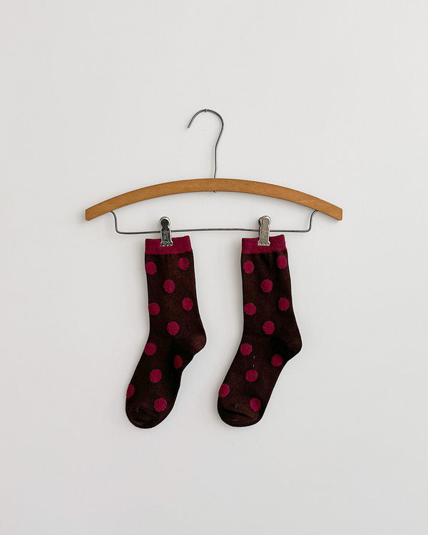 Raspberry Dot Socks
