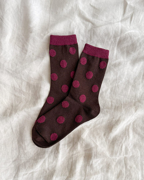 Raspberry Dot Socks