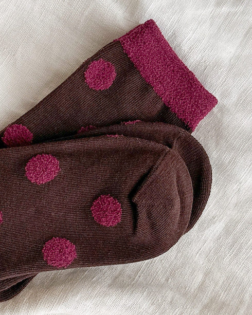 Raspberry Dot Socks