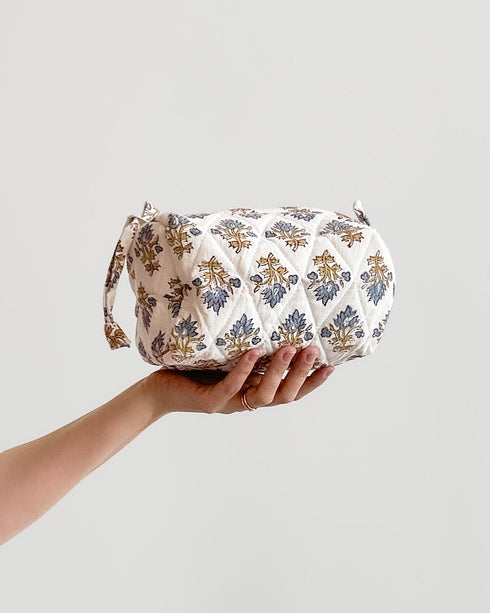 Silvia Blockprint Cosmetic Bag