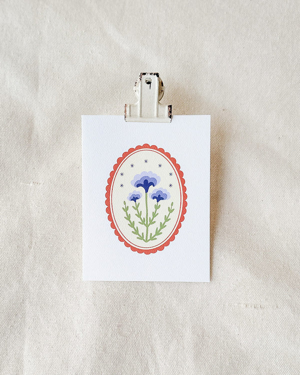Floral Cameo Card
