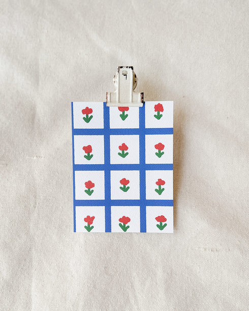 Floral Gingham Card