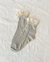 Libby Pointelle Socks - Slate