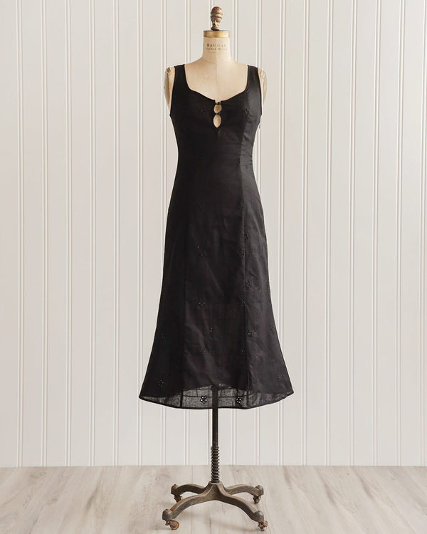 Monstespan Black Midi Dress