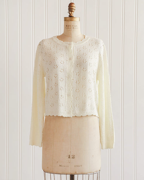 Buttercream Pointelle Cardigan