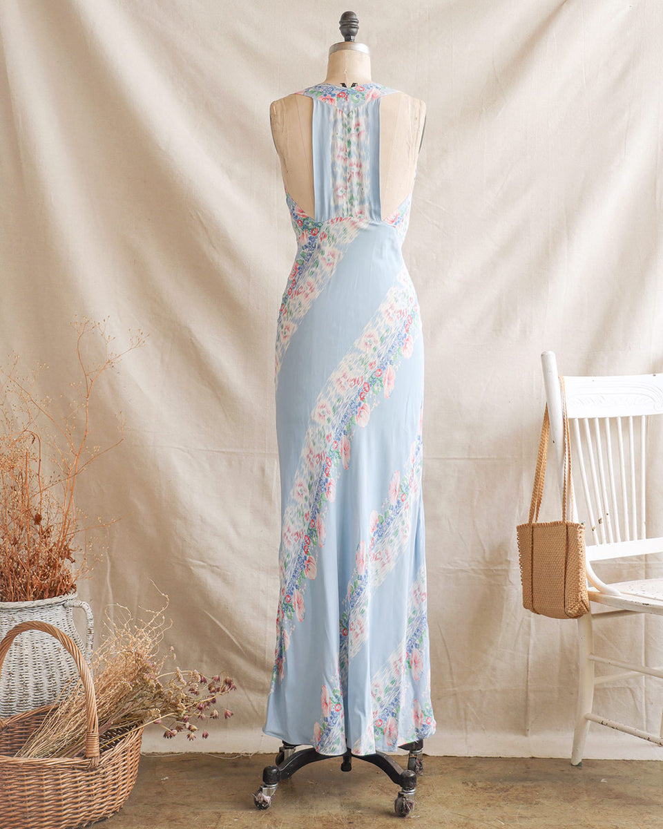 Powder blue vintage dress store