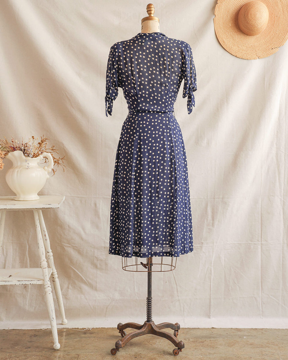 Polka dot 2025 button up dress