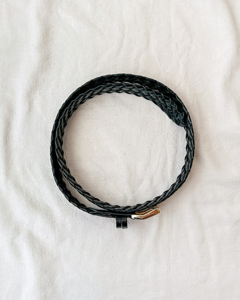 Callie Braided Belt - Black