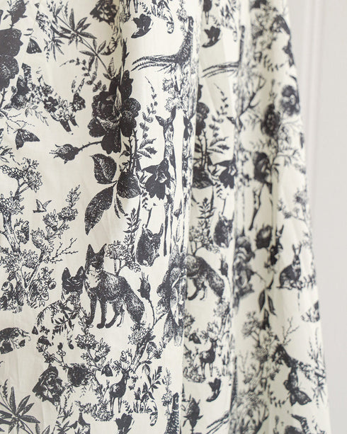 Woodland Toile Midi Dress