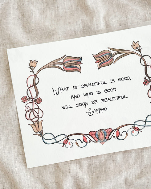 What Is Beautiful Is Good Art Print