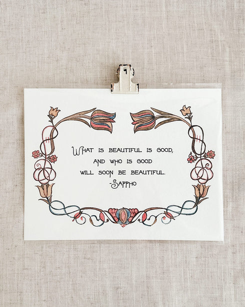 What Is Beautiful Is Good Art Print