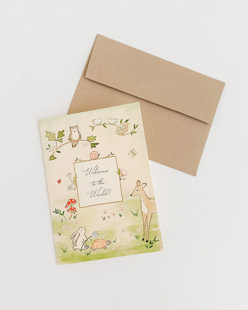 Woodland Baby Card