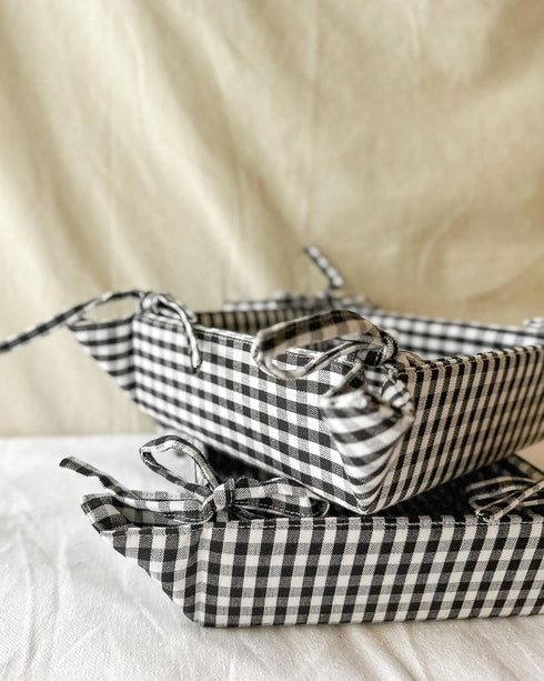 Cotton Storage Tray - Gingham